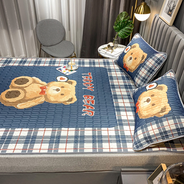 91家纺网 家纺一手货源 找家纺 慕尚2025新款乳胶凉席 大熊