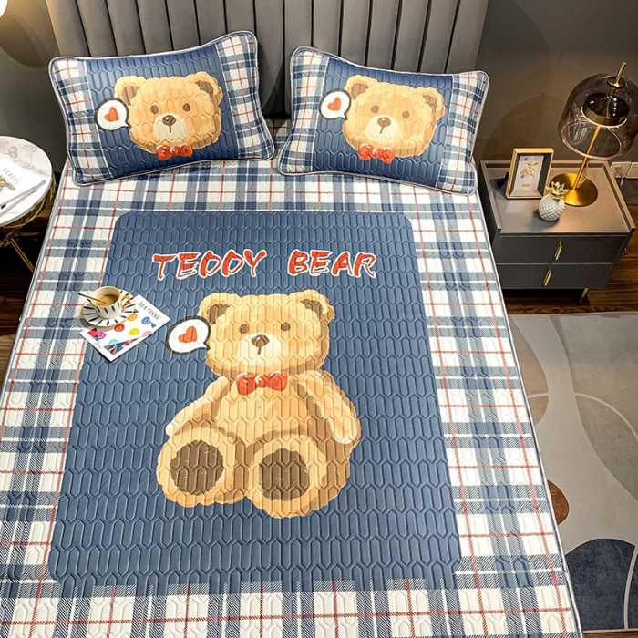 91家纺网 家纺一手货源 找家纺 慕尚2025新款乳胶凉席 大熊