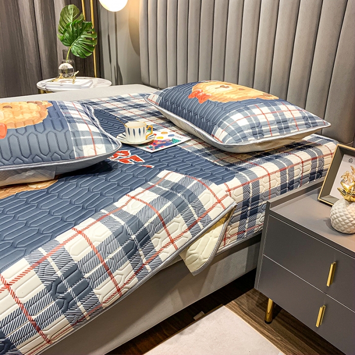 91家纺网 家纺一手货源 找家纺 慕尚2025新款乳胶凉席 大熊