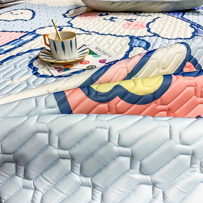 91家纺网 家纺一手货源 找家纺 慕尚2025新款乳胶凉席 火箭小狗