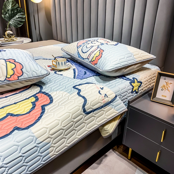 91家纺网 家纺一手货源 找家纺 慕尚2025新款乳胶凉席 火箭小狗