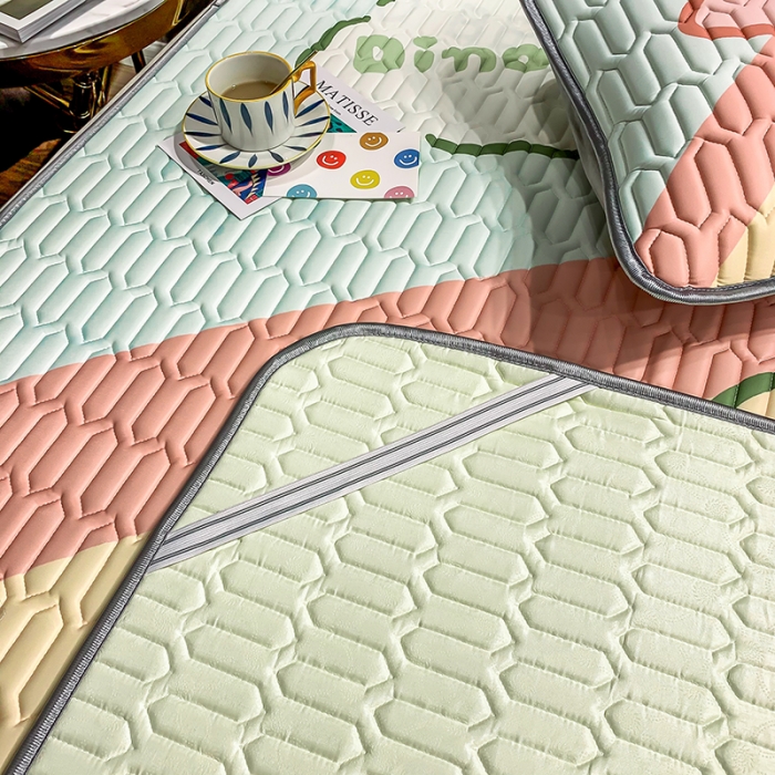 91家纺网 家纺一手货源 找家纺 慕尚2025新款乳胶凉席 可爱恐龙