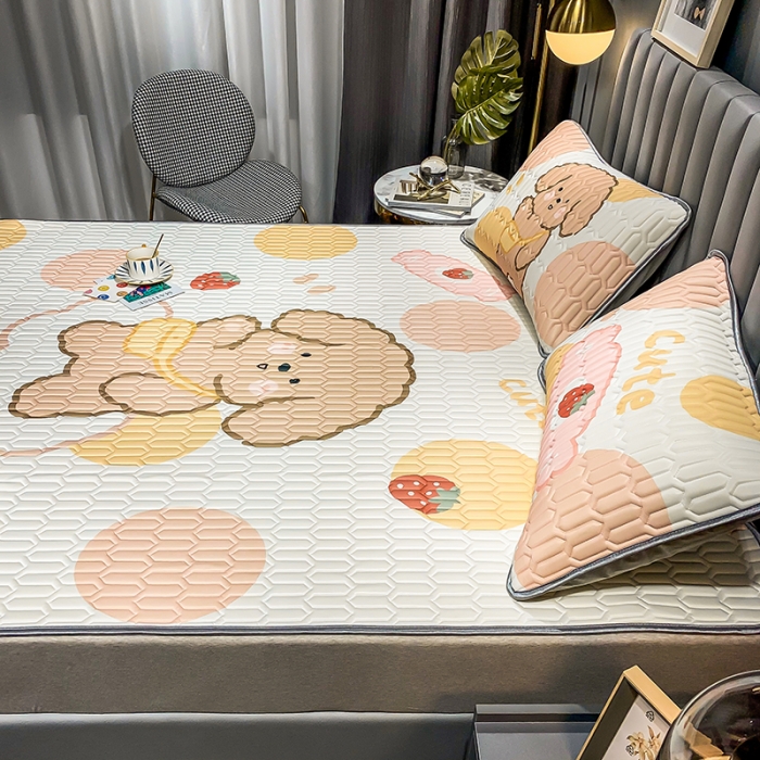 91家纺网 家纺一手货源 找家纺 慕尚2025新款乳胶凉席 可爱小狗