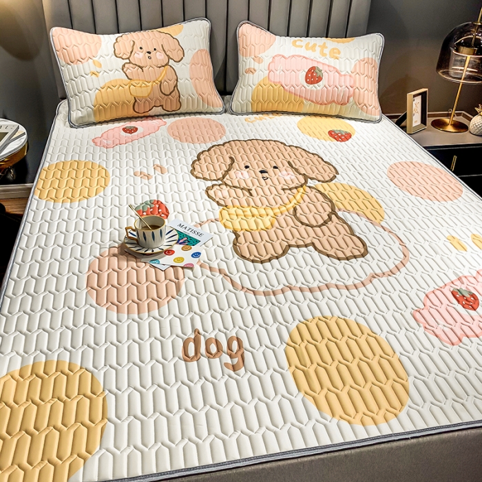 91家纺网 家纺一手货源 找家纺 慕尚2025新款乳胶凉席 可爱小狗