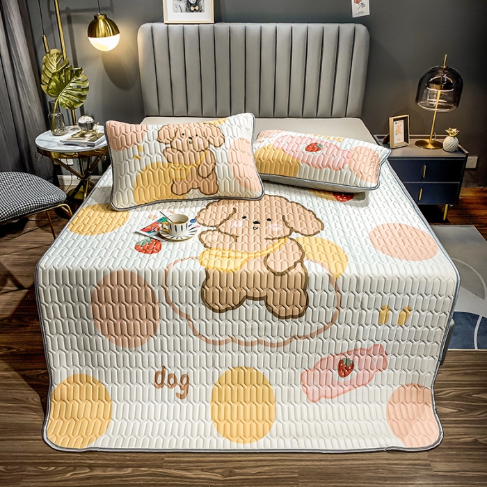 91家纺网 家纺一手货源 找家纺 慕尚2025新款乳胶凉席 可爱小狗