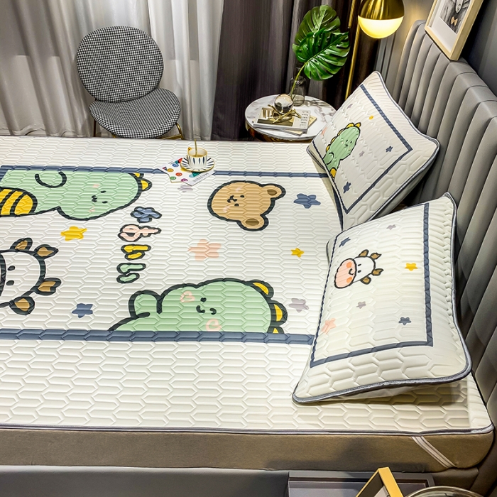 91家纺网 家纺一手货源 找家纺 慕尚2025新款乳胶凉席 快乐伙伴