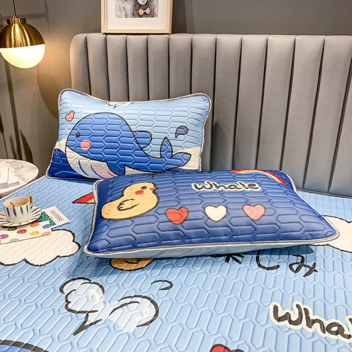 91家纺网 家纺一手货源 找家纺 慕尚2025新款乳胶凉席 快乐鲸鱼