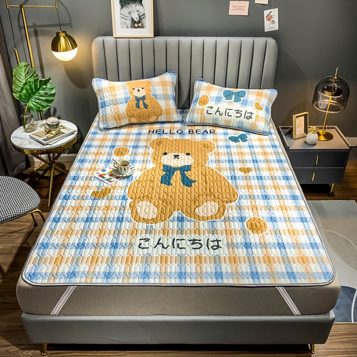 91家纺网 家纺一手货源 找家纺 慕尚2025新款乳胶凉席 绅士小熊