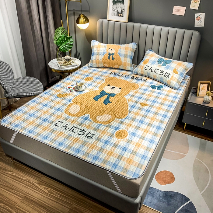 91家纺网 家纺一手货源 找家纺 慕尚2025新款乳胶凉席 绅士小熊