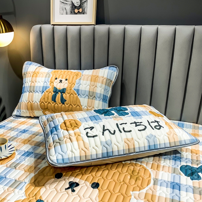 91家纺网 家纺一手货源 找家纺 慕尚2025新款乳胶凉席 绅士小熊