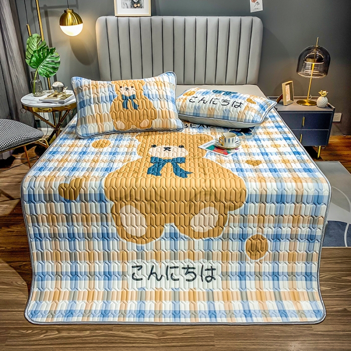 91家纺网 家纺一手货源 找家纺 慕尚2025新款乳胶凉席 绅士小熊