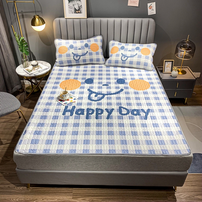 91家纺网 家纺一手货源 找家纺 慕尚2025新款乳胶凉席 笑脸