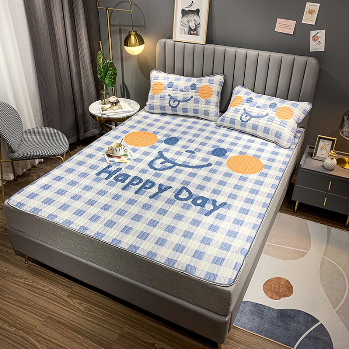 91家纺网 家纺一手货源 找家纺 慕尚2025新款乳胶凉席 笑脸