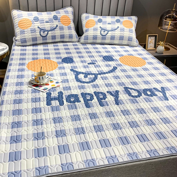 91家纺网 家纺一手货源 找家纺 慕尚2025新款乳胶凉席 笑脸