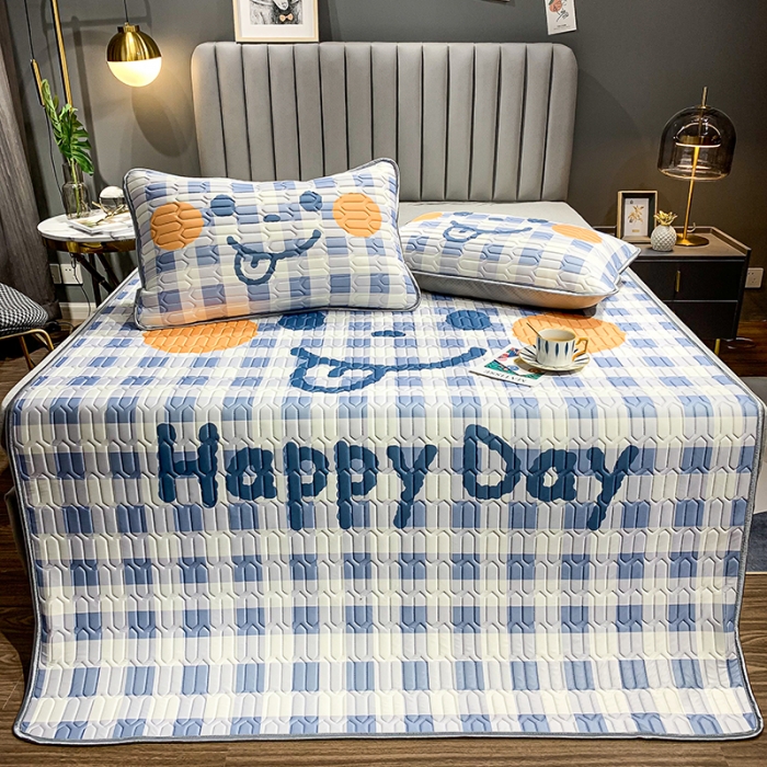 91家纺网 家纺一手货源 找家纺 慕尚2025新款乳胶凉席 笑脸