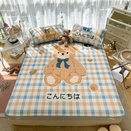 91家纺网 家纺一手货源 找家纺 慕尚2025实拍图大版乳胶席 绅士小熊