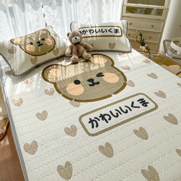 91家纺网 家纺一手货源 找家纺 慕尚2025实拍图大版乳胶席 爱心小熊