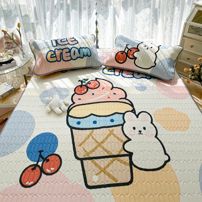 91家纺网 家纺一手货源 找家纺 慕尚2025实拍图大版乳胶席 冰淇淋彩