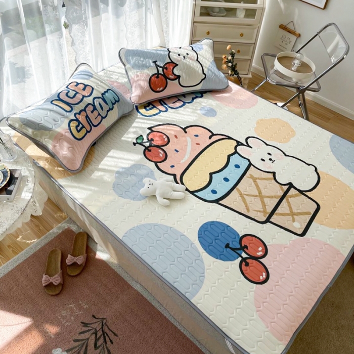 91家纺网 家纺一手货源 找家纺 慕尚2025实拍图大版乳胶席 冰淇淋彩