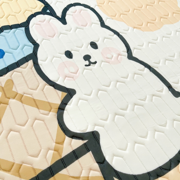 91家纺网 家纺一手货源 找家纺 慕尚2025实拍图大版乳胶席 冰淇淋彩