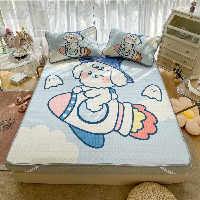 91家纺网 家纺一手货源 找家纺 慕尚2025实拍图大版乳胶席 火箭小狗