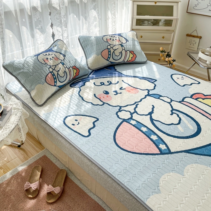 91家纺网 家纺一手货源 找家纺 慕尚2025实拍图大版乳胶席 火箭小狗