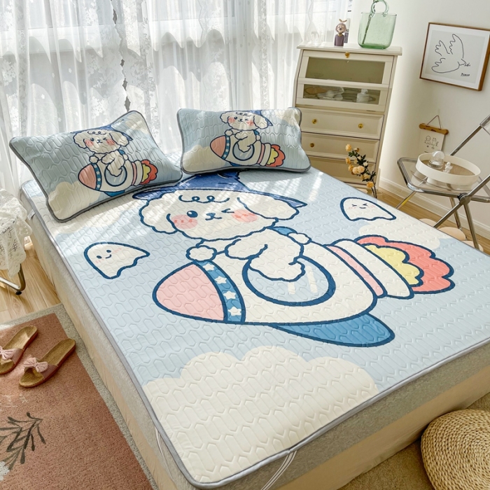 91家纺网 家纺一手货源 找家纺 慕尚2025实拍图大版乳胶席 火箭小狗