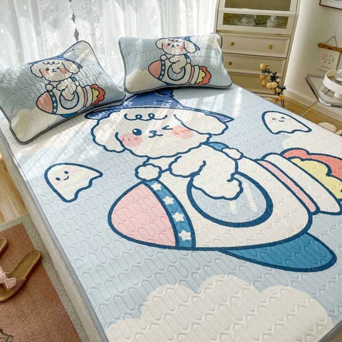 91家纺网 家纺一手货源 找家纺 慕尚2025实拍图大版乳胶席 火箭小狗