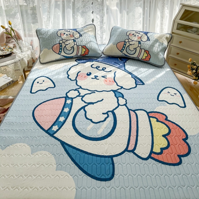 91家纺网 家纺一手货源 找家纺 慕尚2025实拍图大版乳胶席 火箭小狗