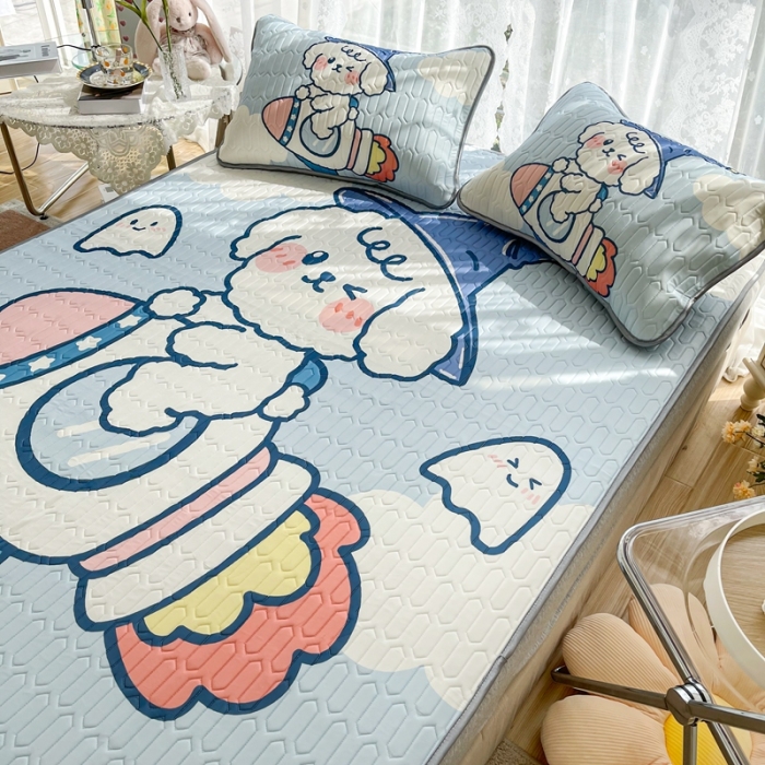 91家纺网 家纺一手货源 找家纺 慕尚2025实拍图大版乳胶席 火箭小狗