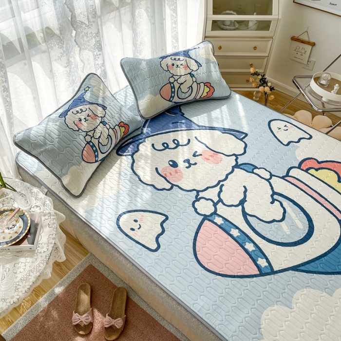 91家纺网 家纺一手货源 找家纺 慕尚2025实拍图大版乳胶席 火箭小狗