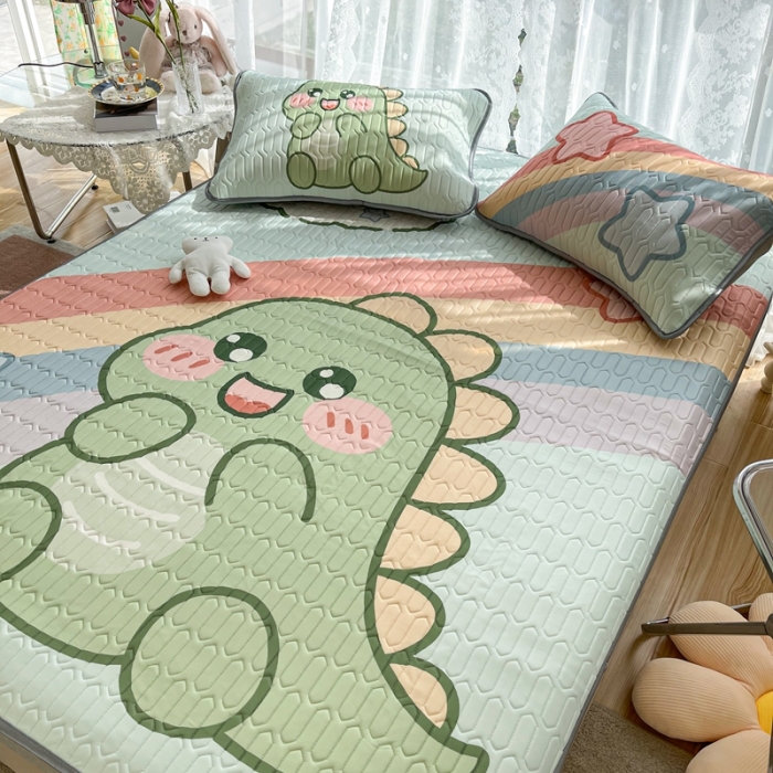 91家纺网 家纺一手货源 找家纺 慕尚2025实拍图大版乳胶席 可爱恐龙