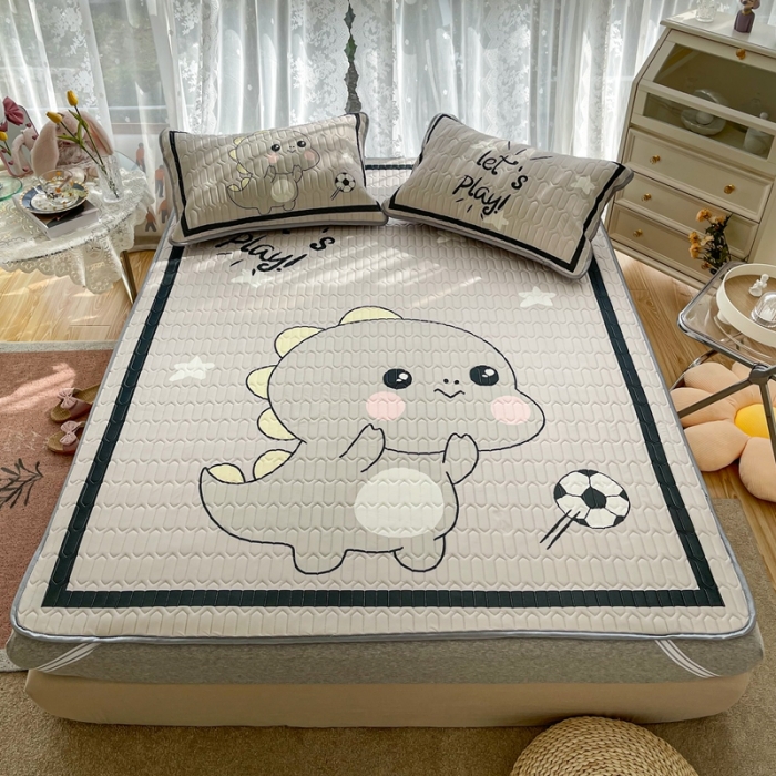 91家纺网 家纺一手货源 找家纺 慕尚2025实拍图大版乳胶席 恐龙踢球