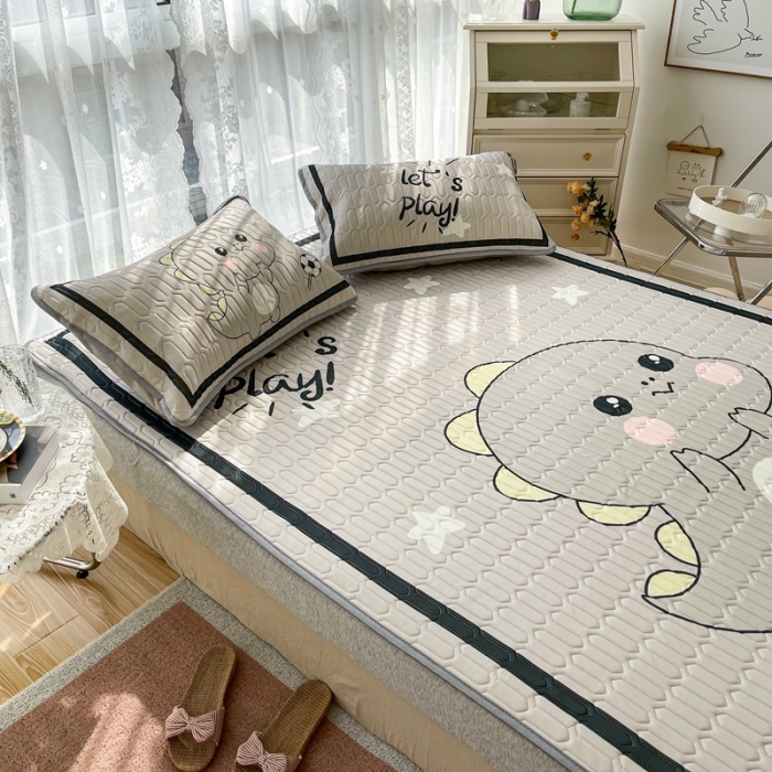 91家纺网 家纺一手货源 找家纺 慕尚2025实拍图大版乳胶席 恐龙踢球