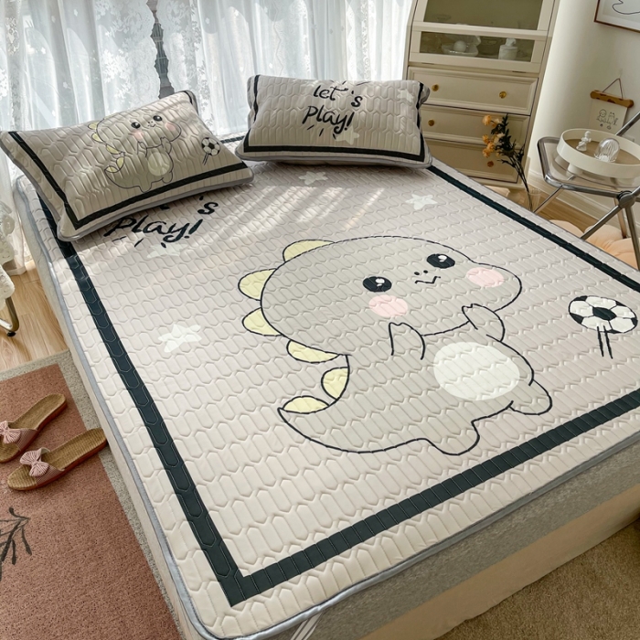 91家纺网 家纺一手货源 找家纺 慕尚2025实拍图大版乳胶席 恐龙踢球