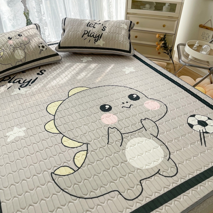 91家纺网 家纺一手货源 找家纺 慕尚2025实拍图大版乳胶席 恐龙踢球