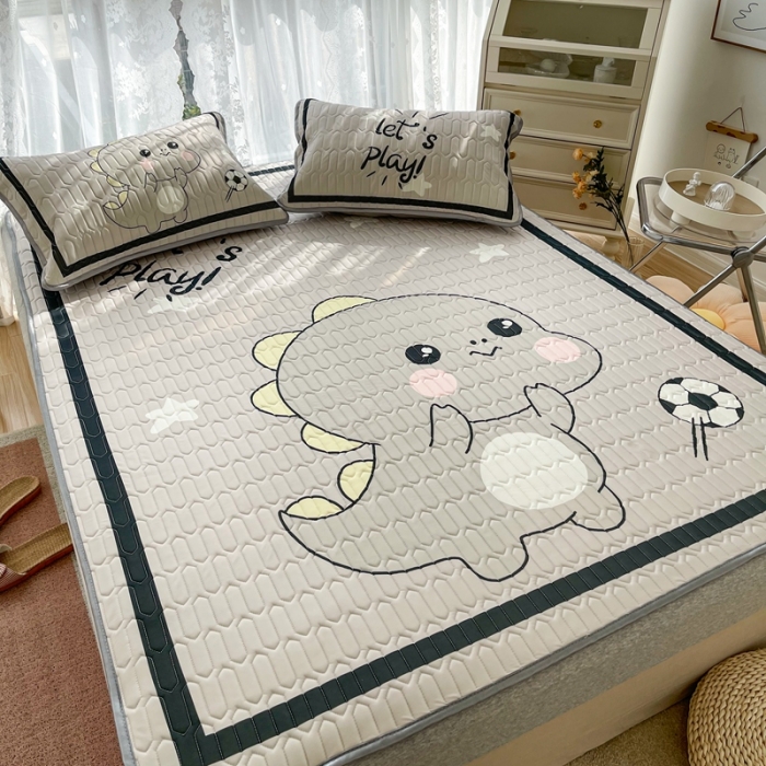 91家纺网 家纺一手货源 找家纺 慕尚2025实拍图大版乳胶席 恐龙踢球