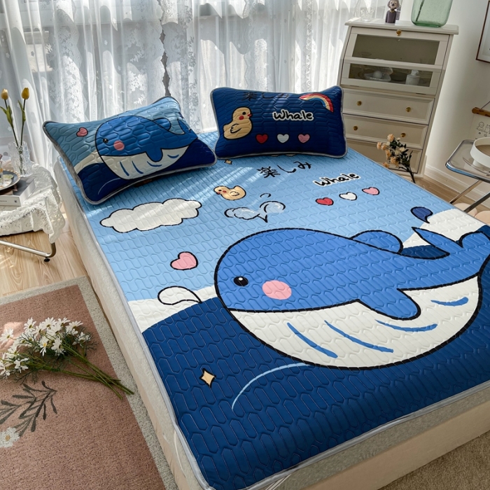 91家纺网 家纺一手货源 找家纺 慕尚2025实拍图大版乳胶席 快乐鲸鱼