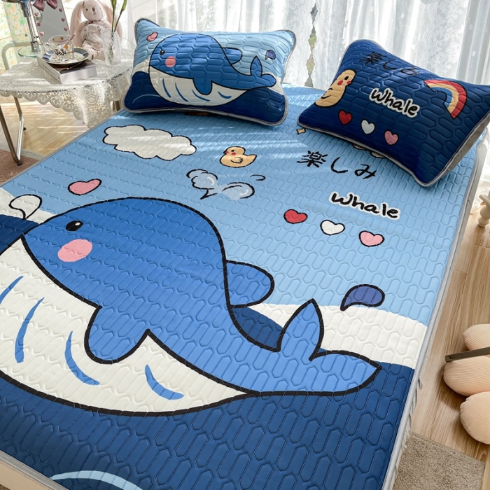 91家纺网 家纺一手货源 找家纺 慕尚2025实拍图大版乳胶席 快乐鲸鱼