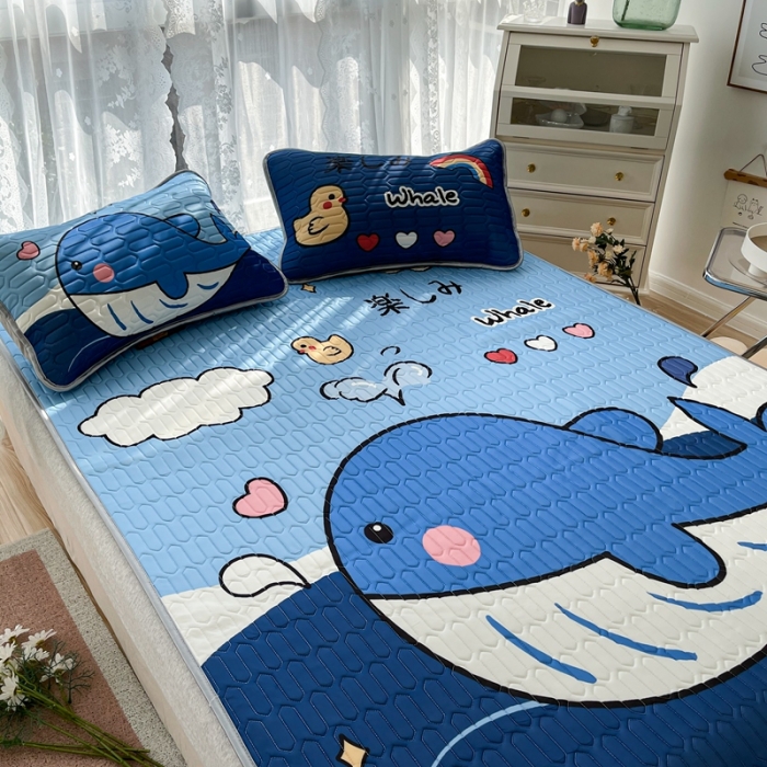 91家纺网 家纺一手货源 找家纺 慕尚2025实拍图大版乳胶席 快乐鲸鱼