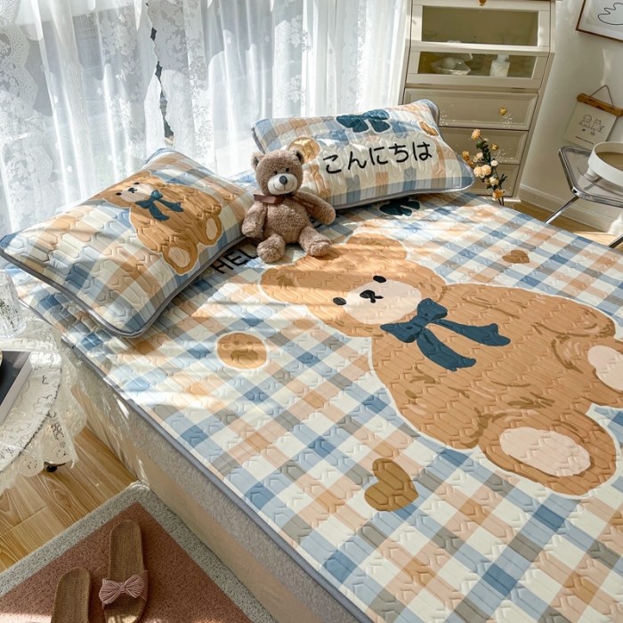 91家纺网 家纺一手货源 找家纺 慕尚2025实拍图大版乳胶席 绅士小熊