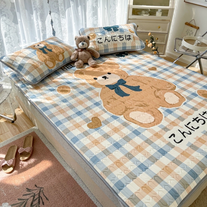 91家纺网 家纺一手货源 找家纺 慕尚2025实拍图大版乳胶席 绅士小熊