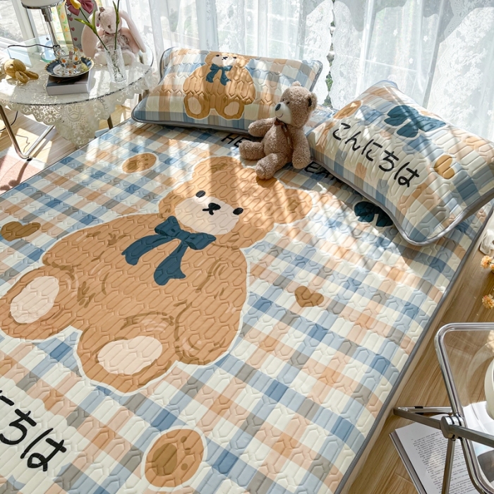 91家纺网 家纺一手货源 找家纺 慕尚2025实拍图大版乳胶席 绅士小熊