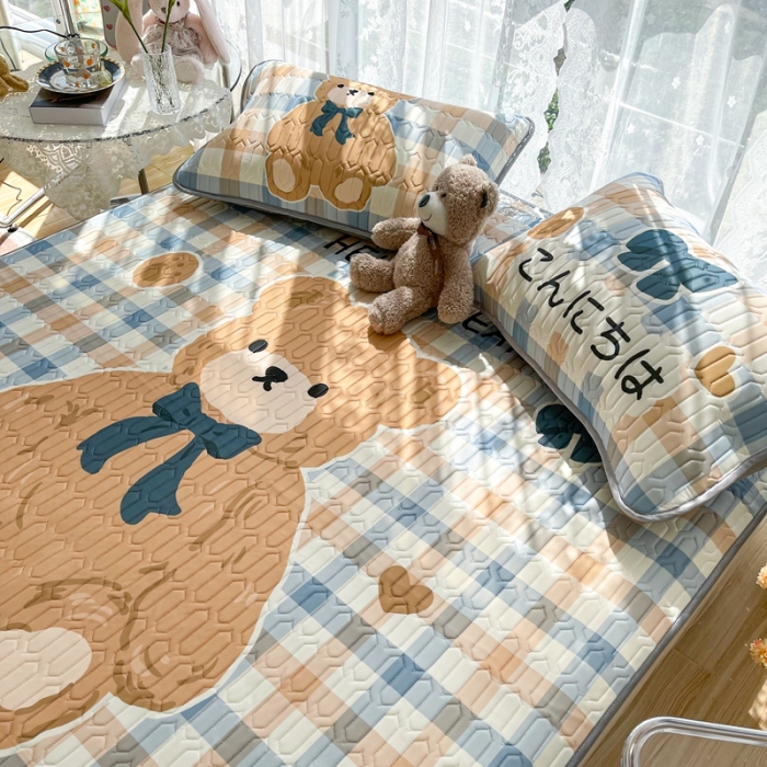 91家纺网 家纺一手货源 找家纺 慕尚2025实拍图大版乳胶席 绅士小熊