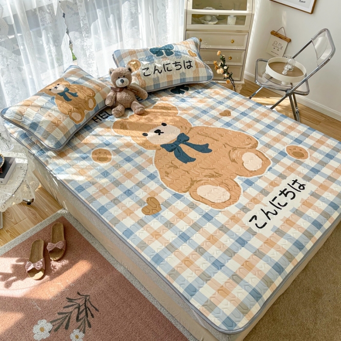 91家纺网 家纺一手货源 找家纺 慕尚2025实拍图大版乳胶席 绅士小熊