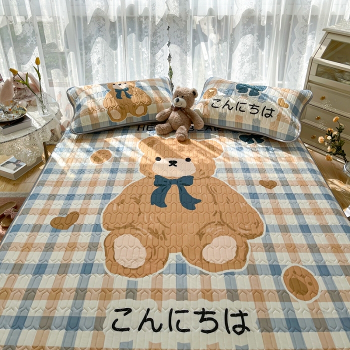 91家纺网 家纺一手货源 找家纺 慕尚2025实拍图大版乳胶席 绅士小熊