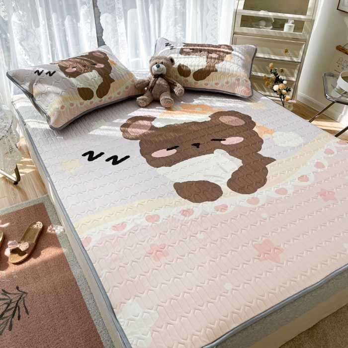 91家纺网 家纺一手货源 找家纺 慕尚2025实拍图大版乳胶席 睡货小熊