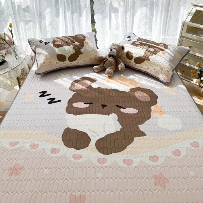 91家纺网 家纺一手货源 找家纺 慕尚2025实拍图大版乳胶席 睡货小熊