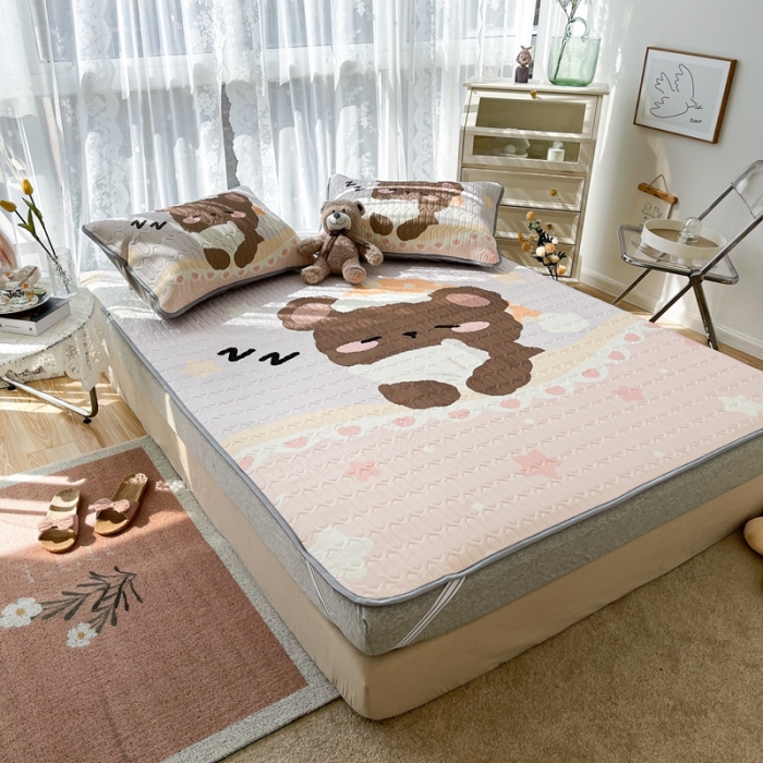 91家纺网 家纺一手货源 找家纺 慕尚2025实拍图大版乳胶席 睡货小熊