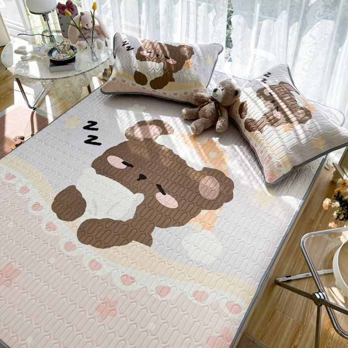 91家纺网 家纺一手货源 找家纺 慕尚2025实拍图大版乳胶席 睡货小熊